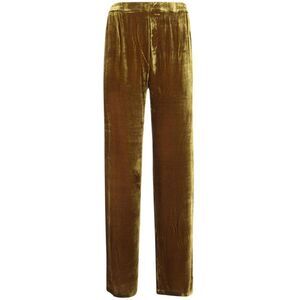 BIANCO LEVRIN Velvet Wide-Leg Pants Women GREEN